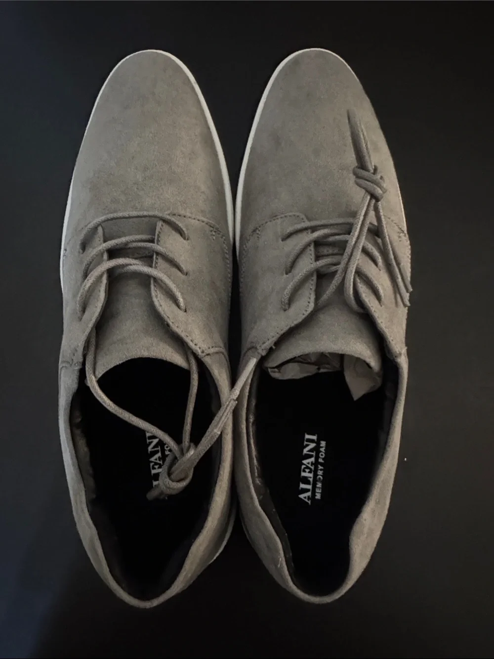 Alfani Men's Gray Suede Derby Sneakers